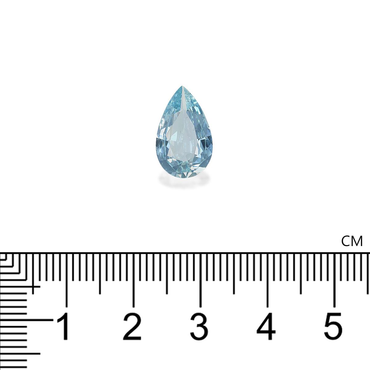 baby blue aquamarine, 2.57ct pear cut — view 4