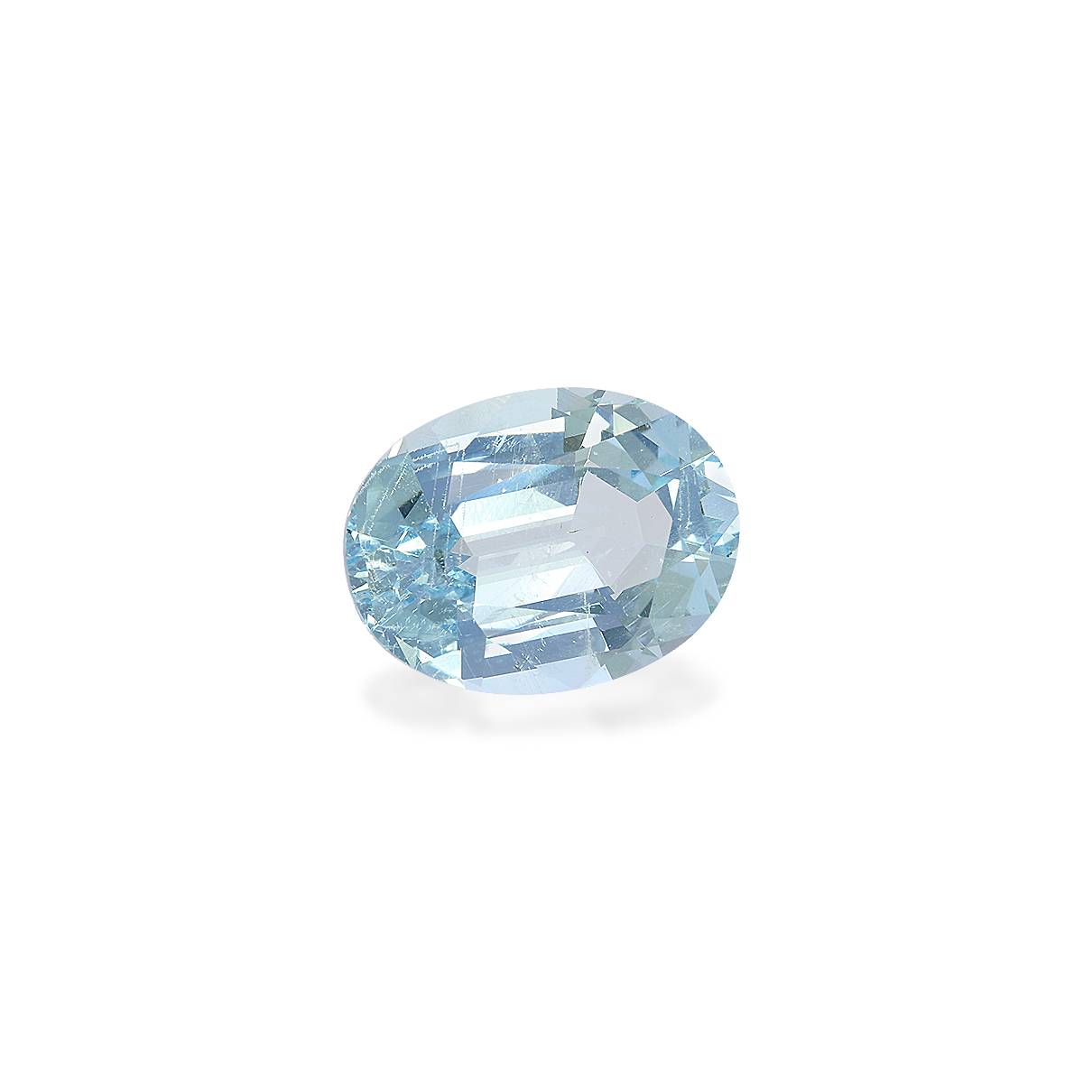 baby blue aquamarine, 9.12ct oval cut — view 3
