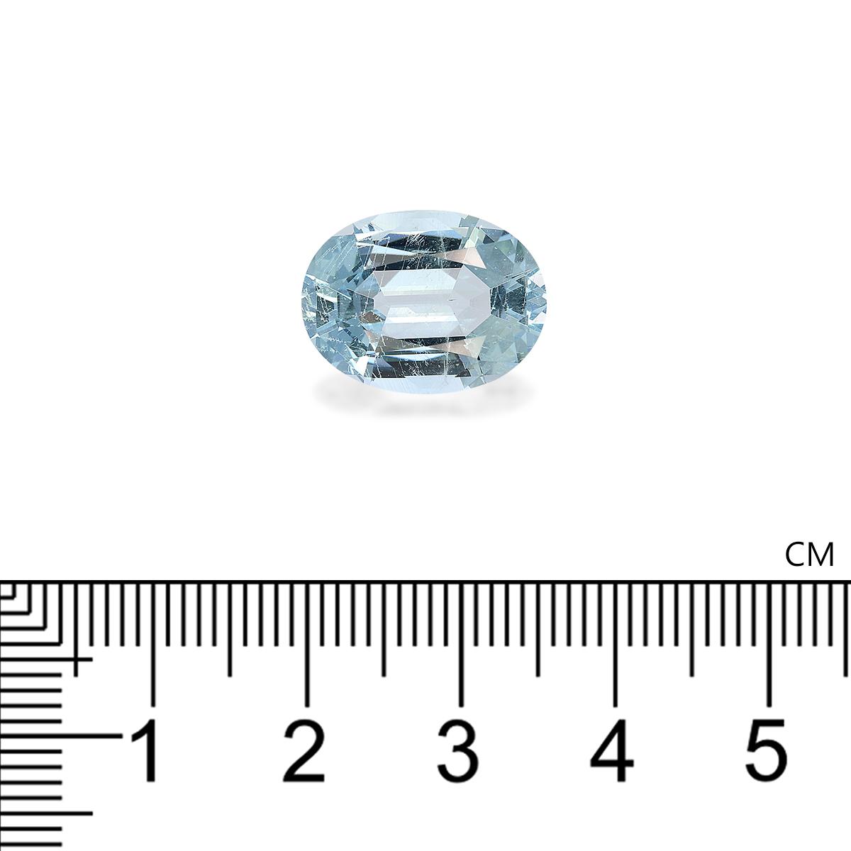 baby blue aquamarine, 9.12ct oval cut — view 4