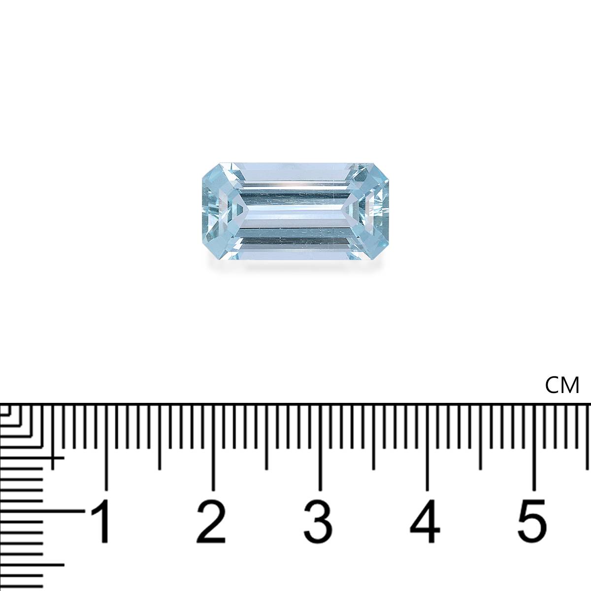 sky blue aquamarine, 8.2ct rectangular cut — view 4
