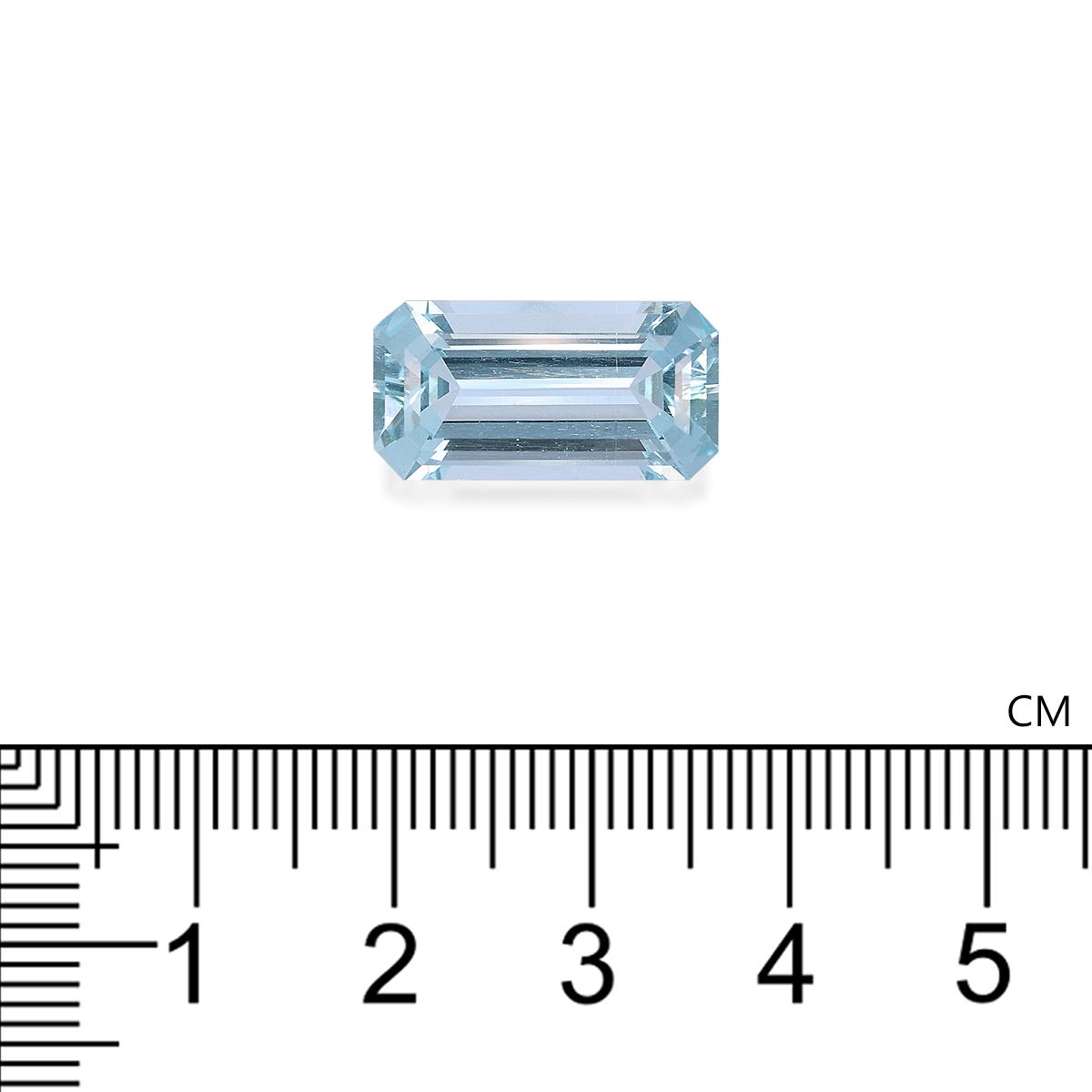 sky blue aquamarine, 8.2ct rectangular cut — view 4