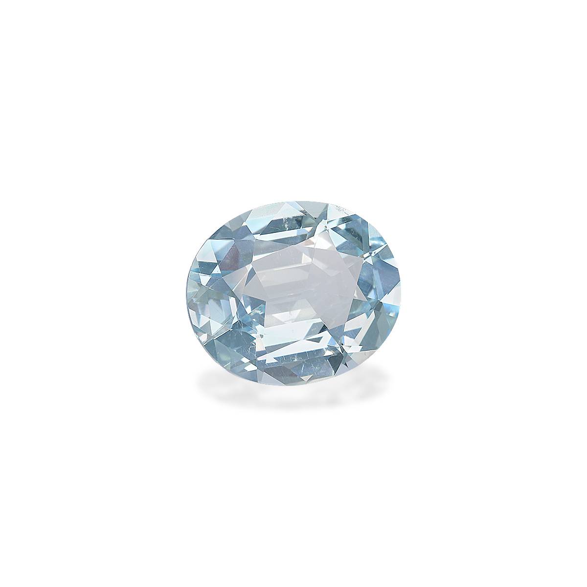 baby blue aquamarine, 6.42ct oval cut — view 3