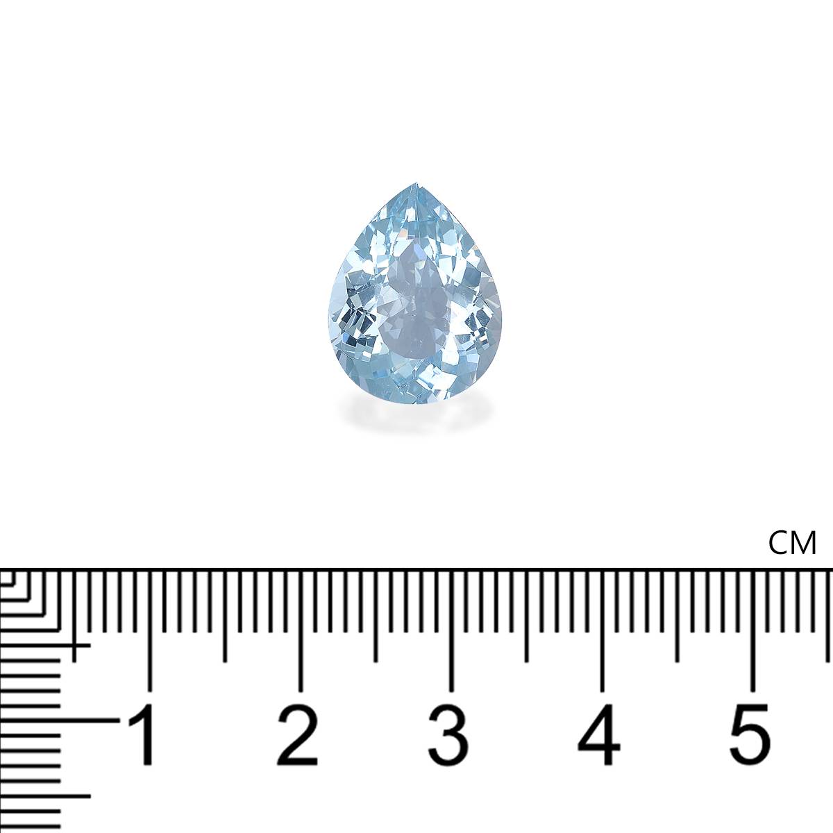 baby blue aquamarine, 6.16ct pear cut — view 4