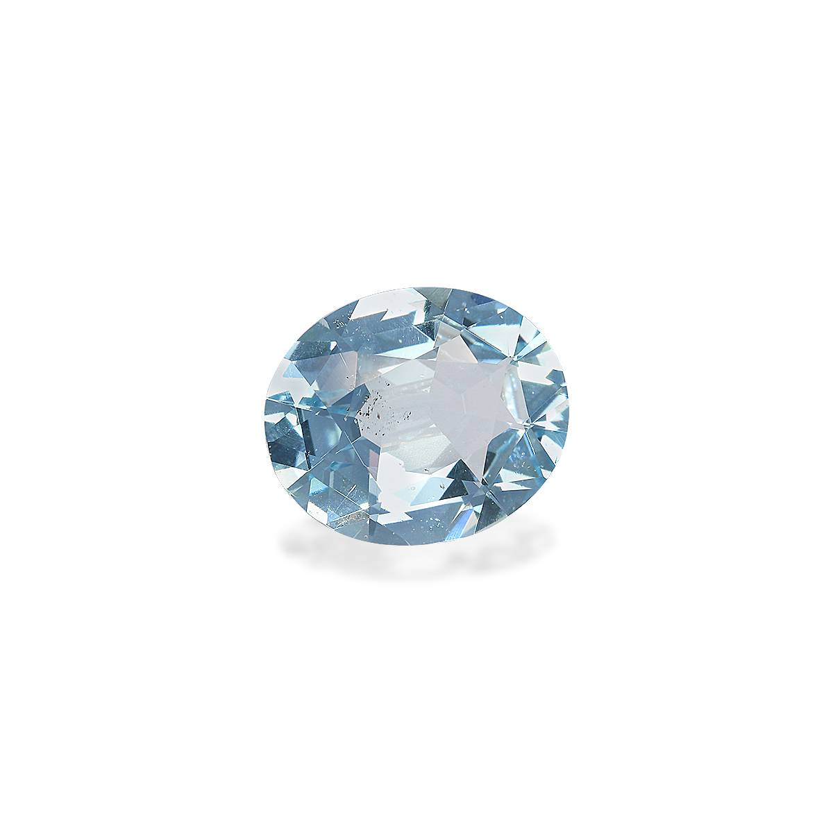 baby blue aquamarine, 3.7ct oval cut — view 3