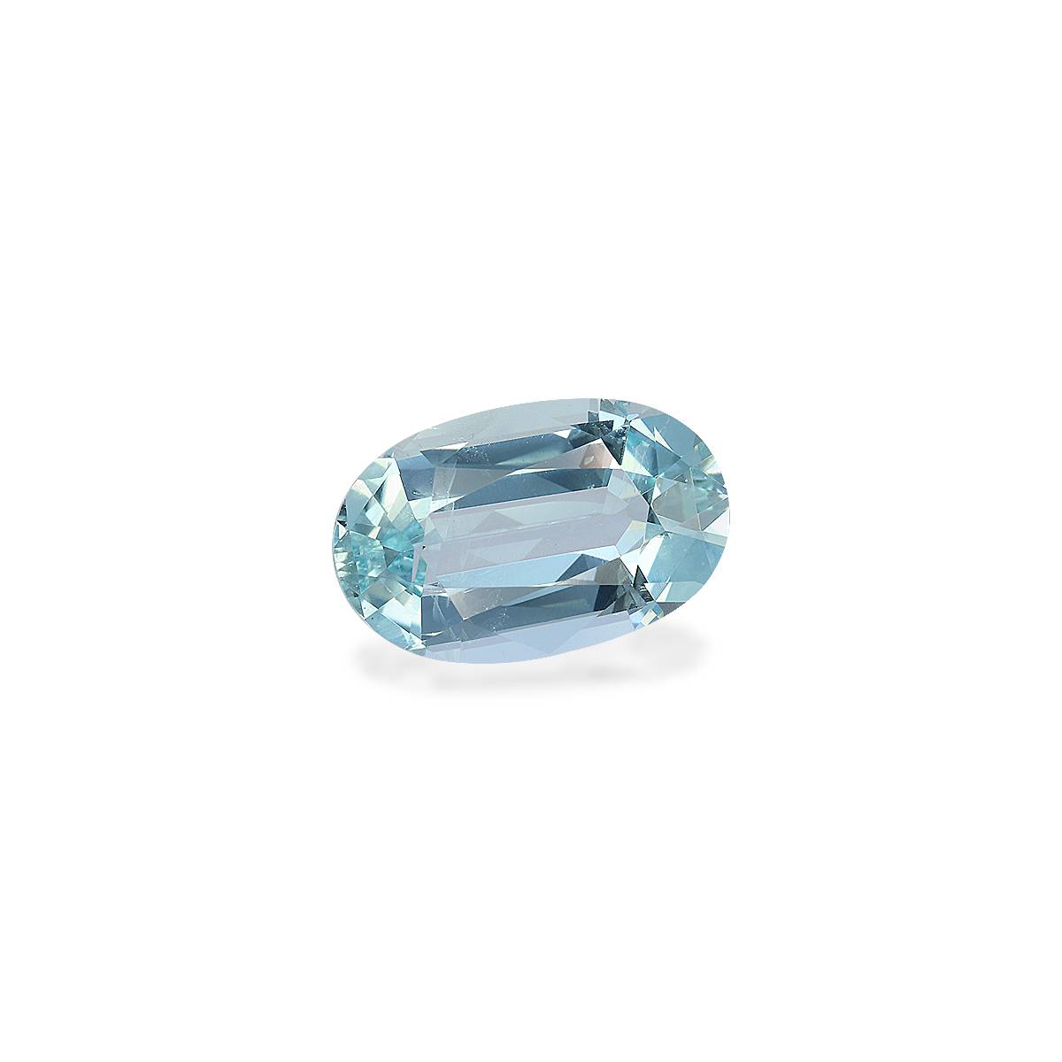 baby blue aquamarine, 6.98ct oval cut — view 3