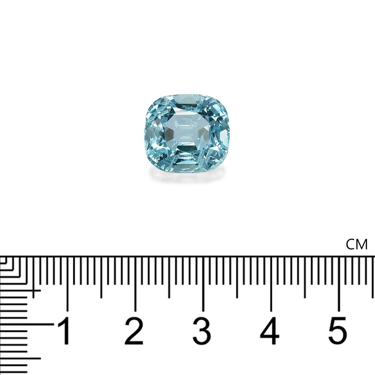arctic blue aquamarine, 8.45ct cushion cut — view 4