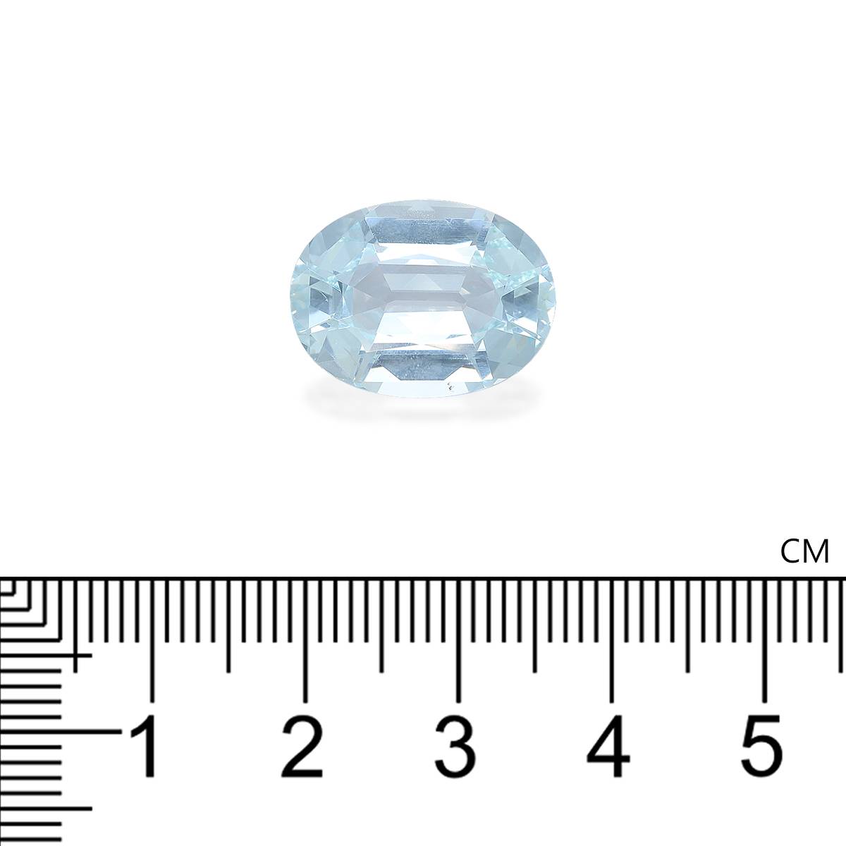 sky blue aquamarine, 11.27ct oval cut — view 4
