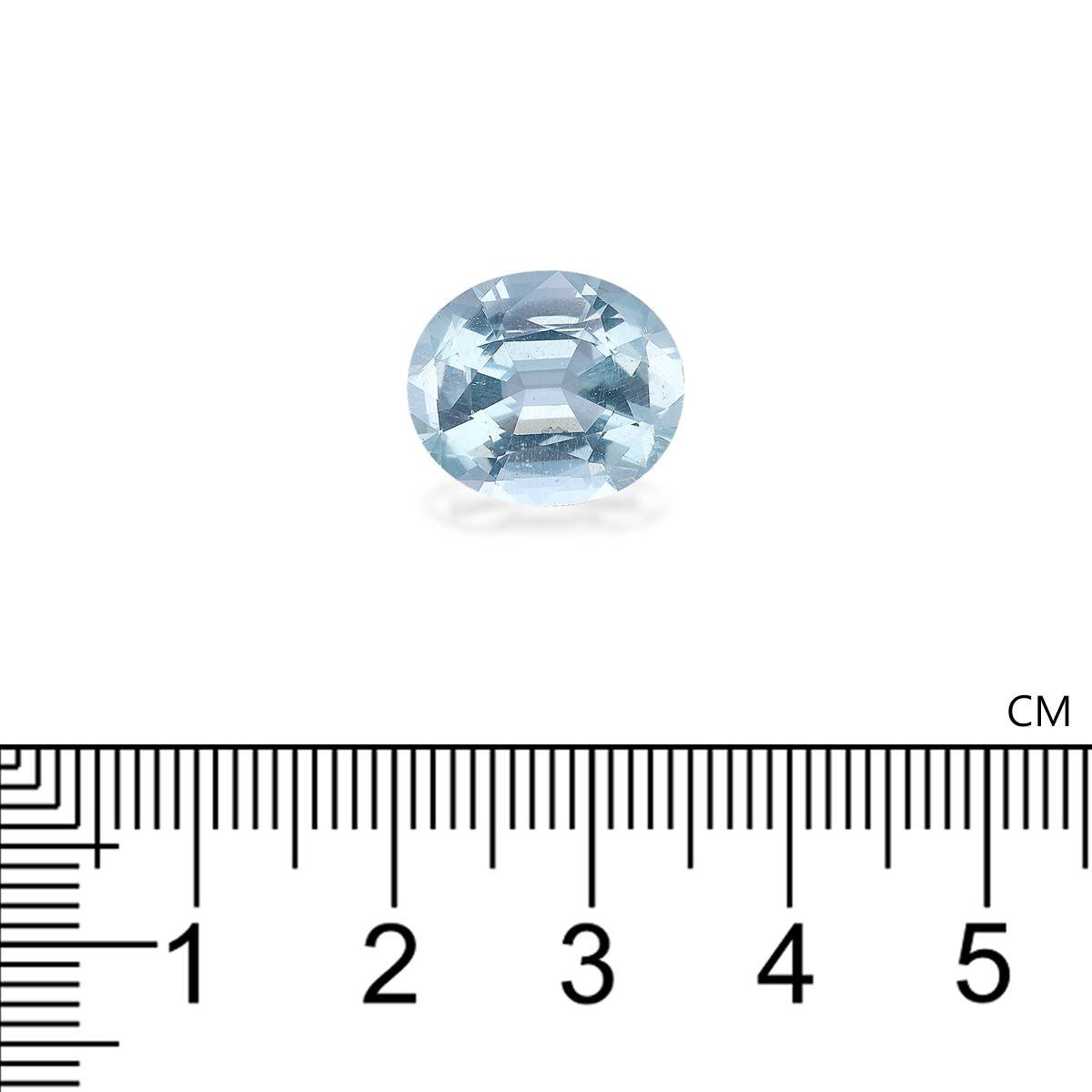 baby blue aquamarine, 6.41ct oval cut — view 4