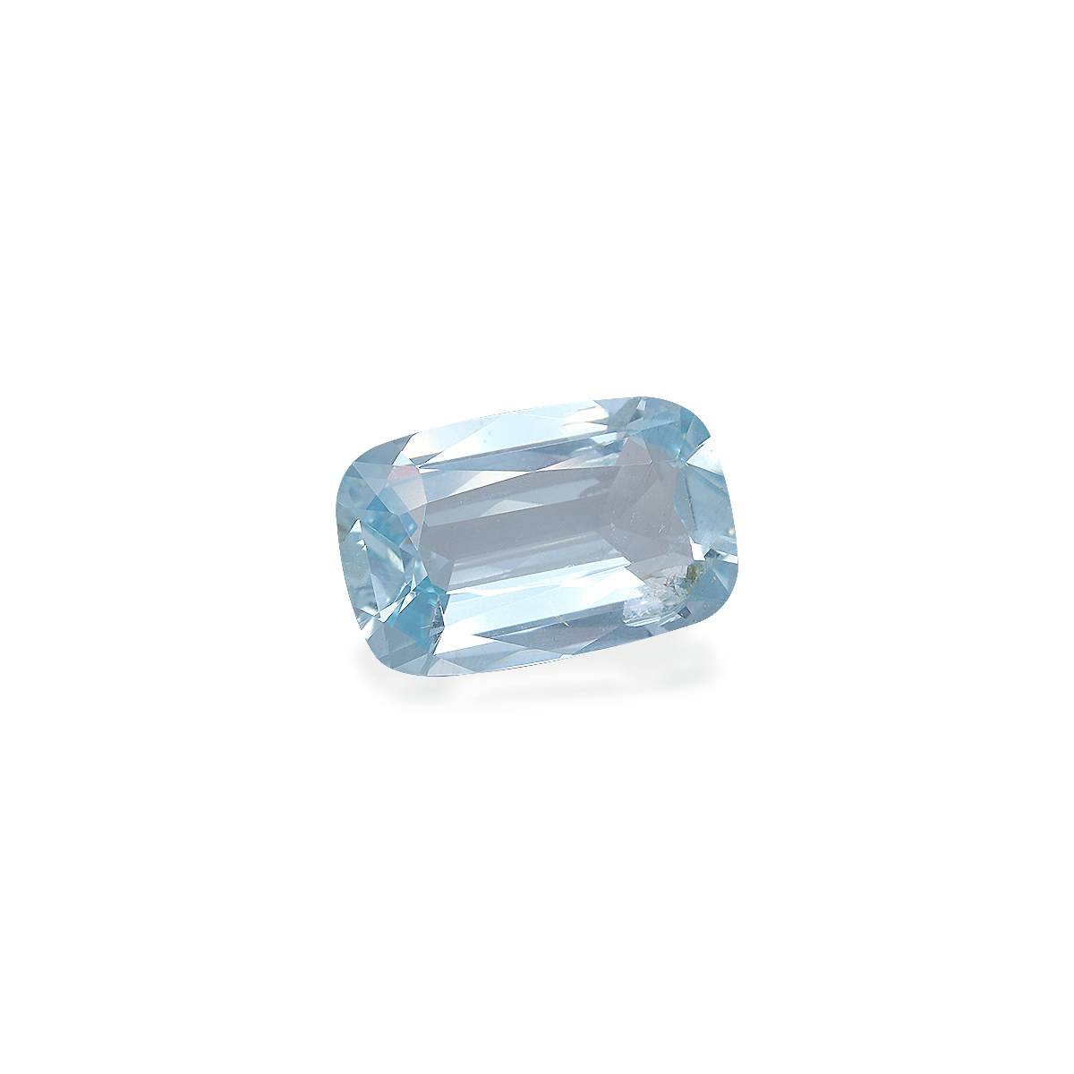 ice blue aquamarine, 4.37ct cushion cut — view 3