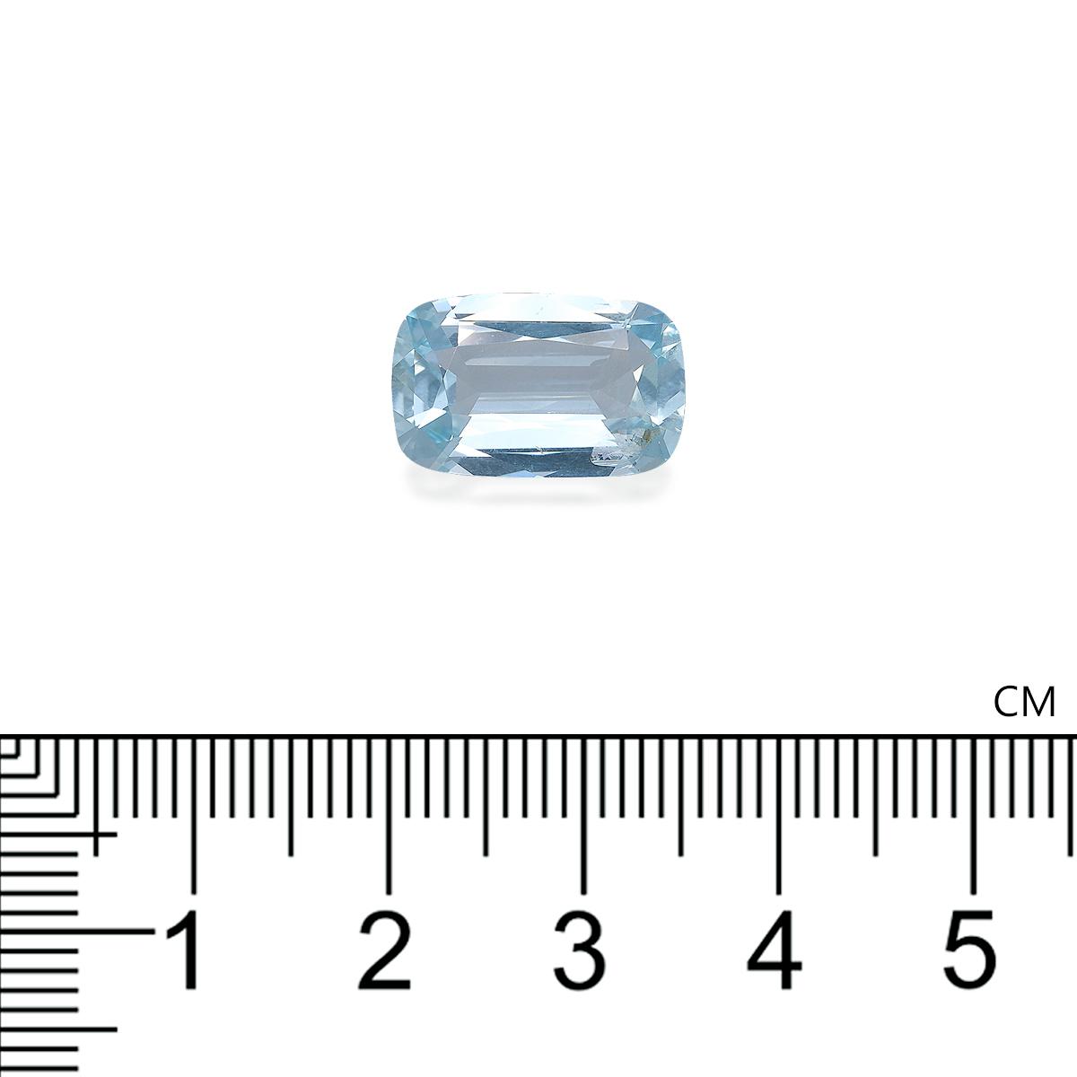 ice blue aquamarine, 4.37ct cushion cut — view 4
