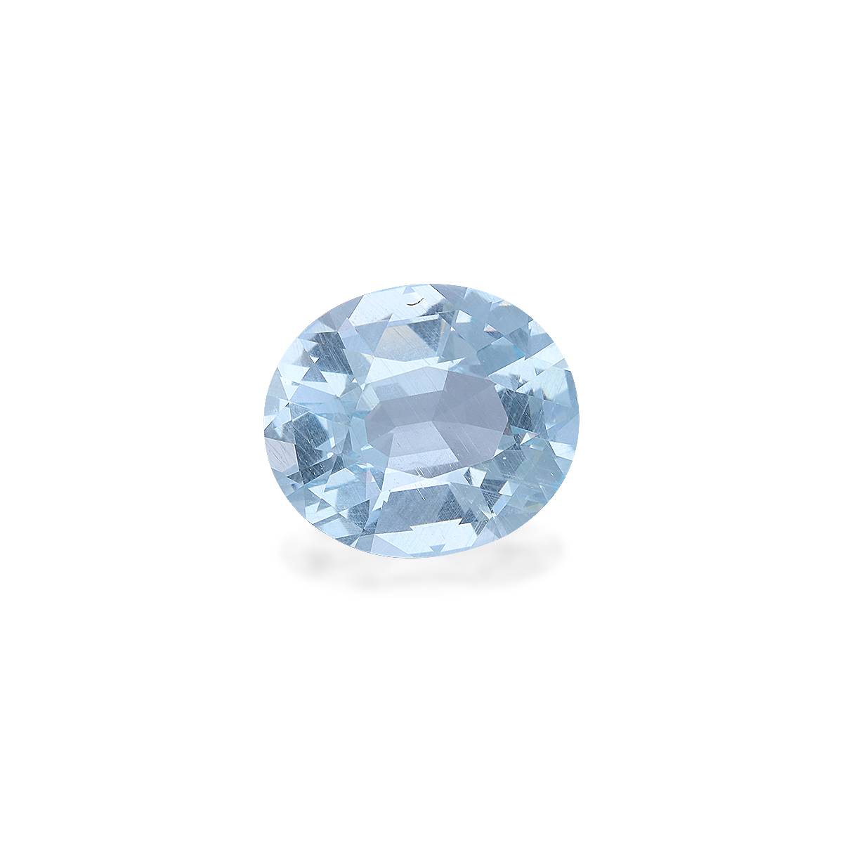 baby blue aquamarine, 3.79ct oval cut — view 3