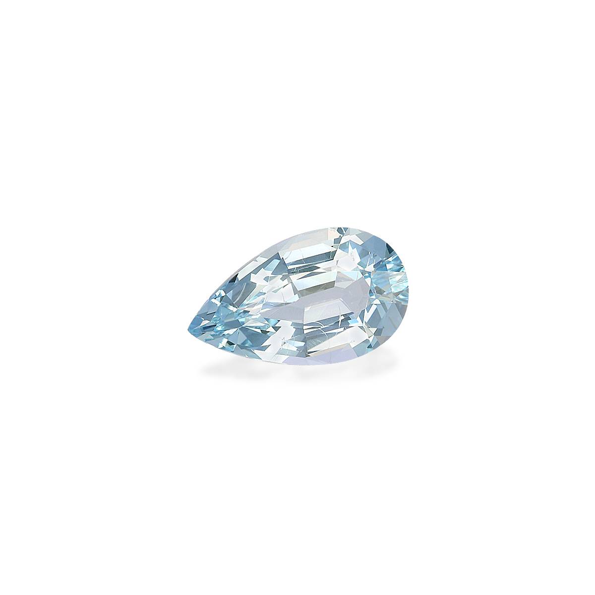 baby blue aquamarine, 3.72ct pear cut — view 3