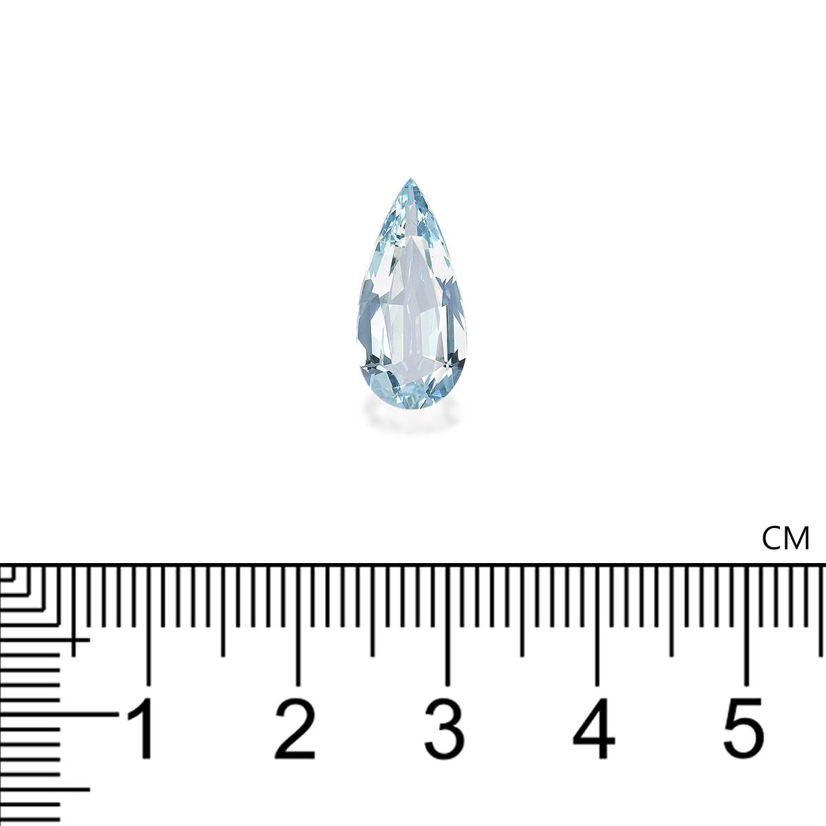 baby blue aquamarine, 2.68ct pear cut — view 4