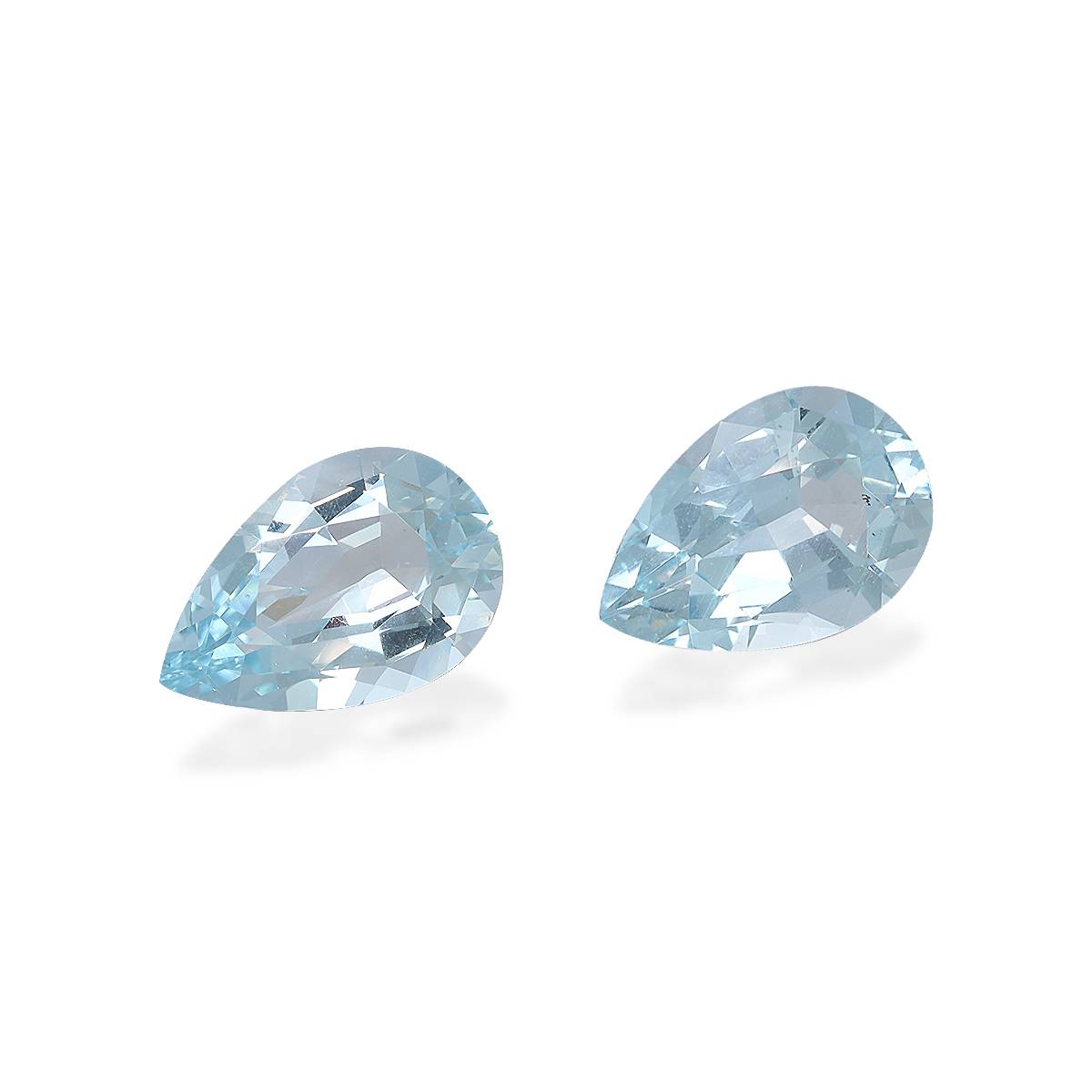 baby blue aquamarine, 12.3ct pear cut — view 3