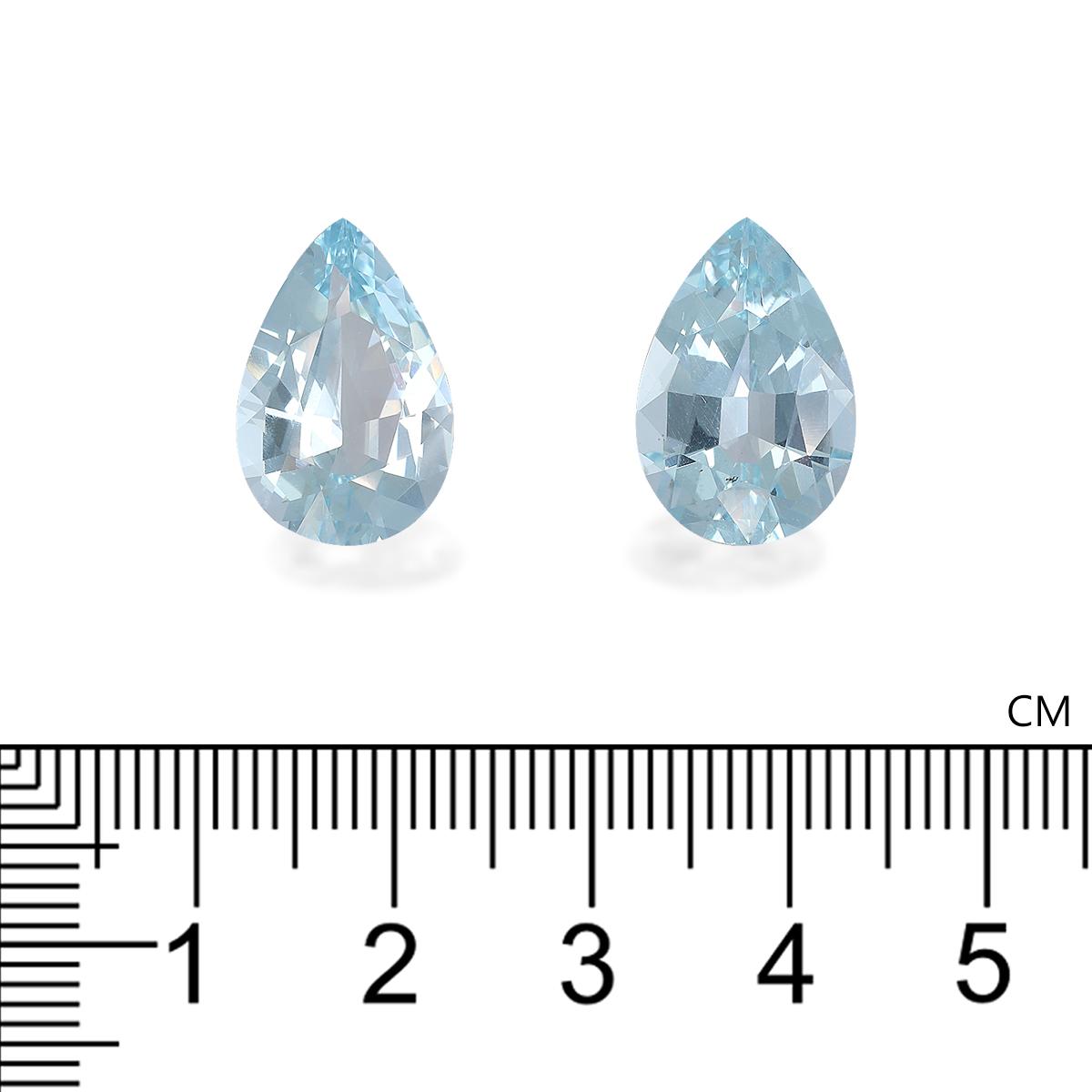 baby blue aquamarine, 12.3ct pear cut — view 4