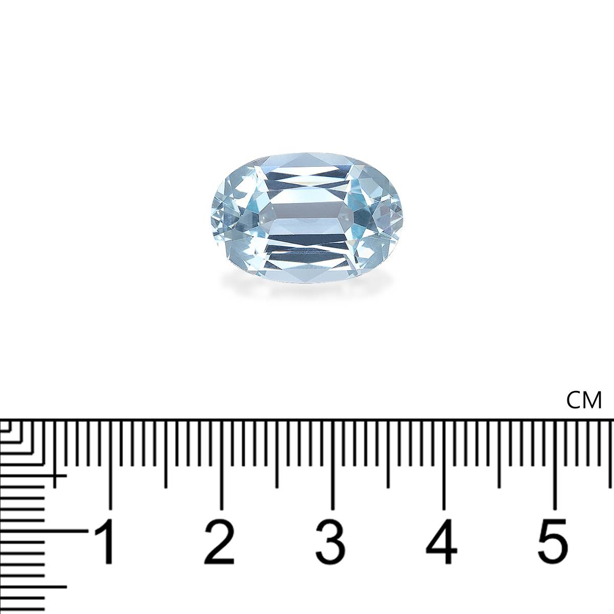 baby blue aquamarine, 9.24ct oval cut — view 4
