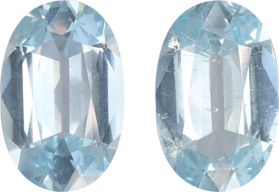 Oval cut aquamarine, 15.62 by 10.02 mm, shown at actual size