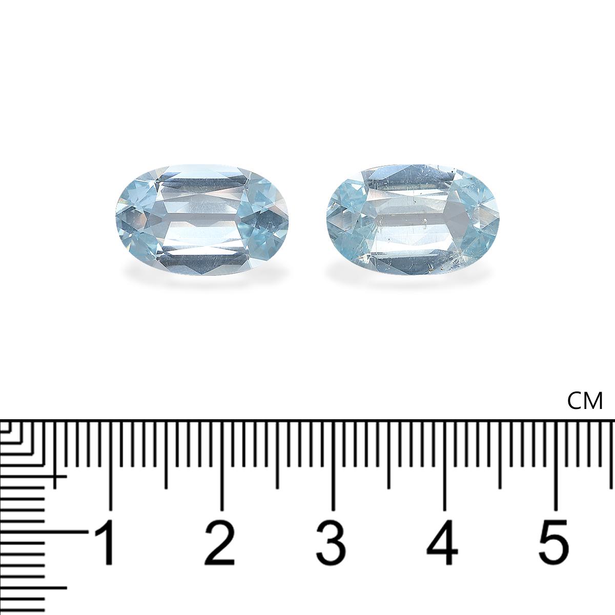 baby blue aquamarine, 10.56ct oval cut — view 4