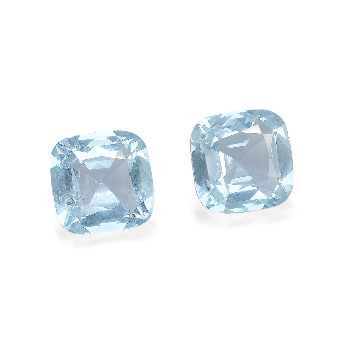 baby blue aquamarine, 6.92ct cushion cut — view 3