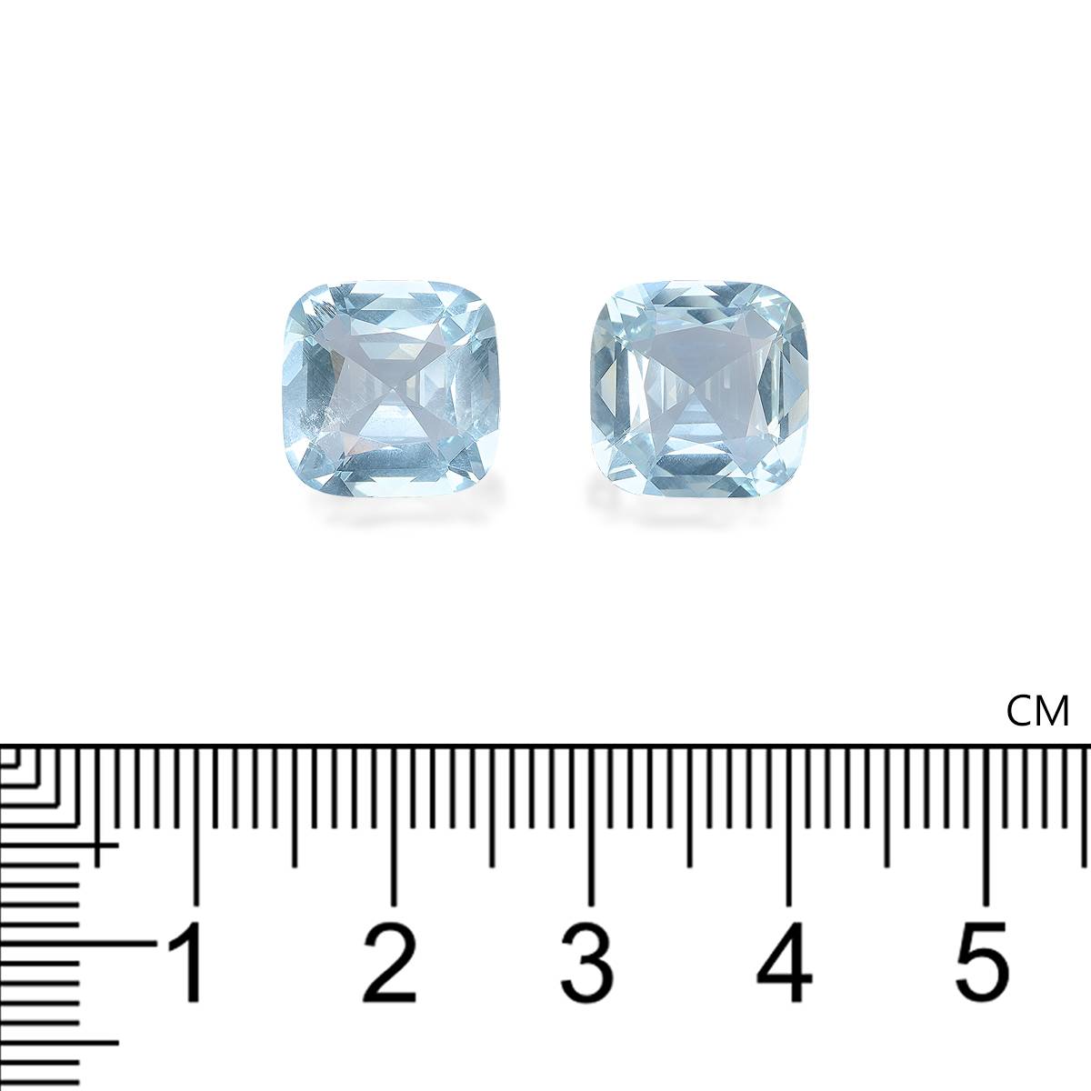 baby blue aquamarine, 6.92ct cushion cut — view 4