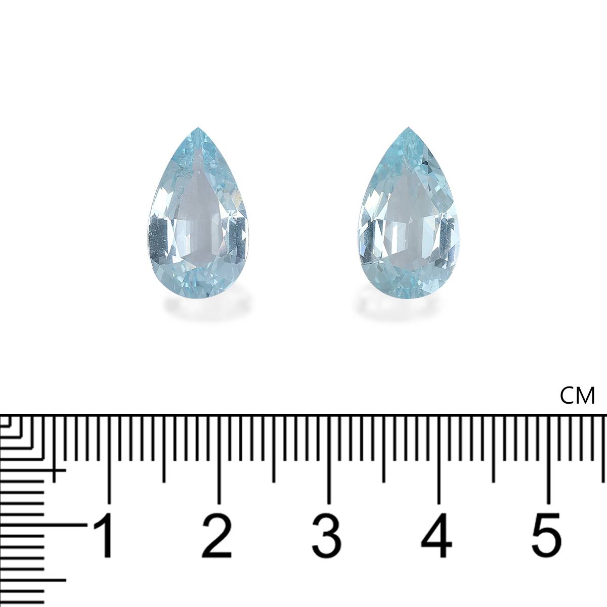 baby blue aquamarine, 7.97ct pear cut — view 4