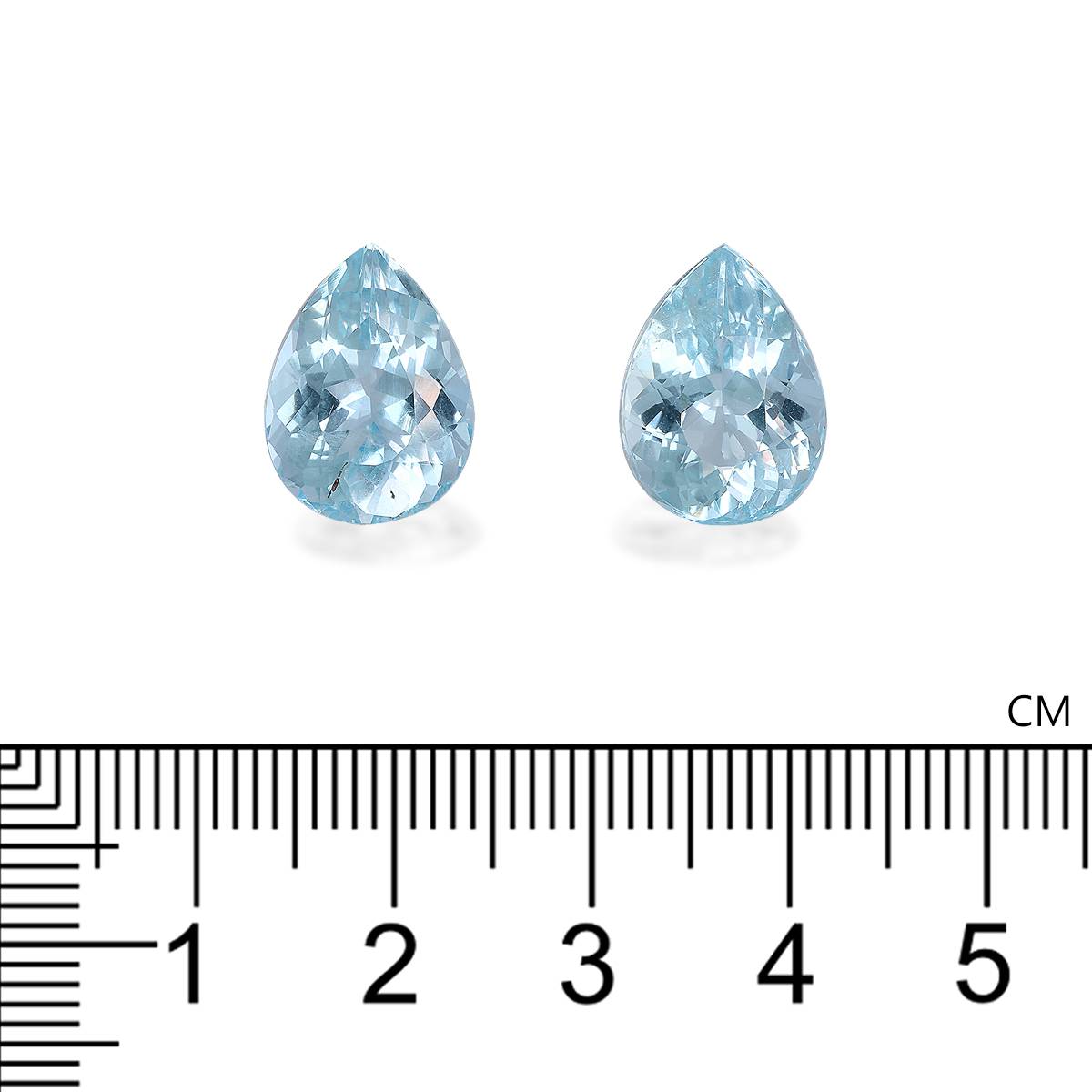 baby blue aquamarine, 13.06ct pear cut — view 4