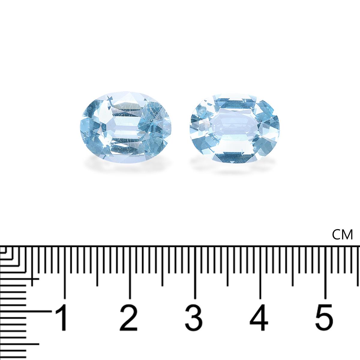 baby blue aquamarine, 11.59ct oval cut — view 4
