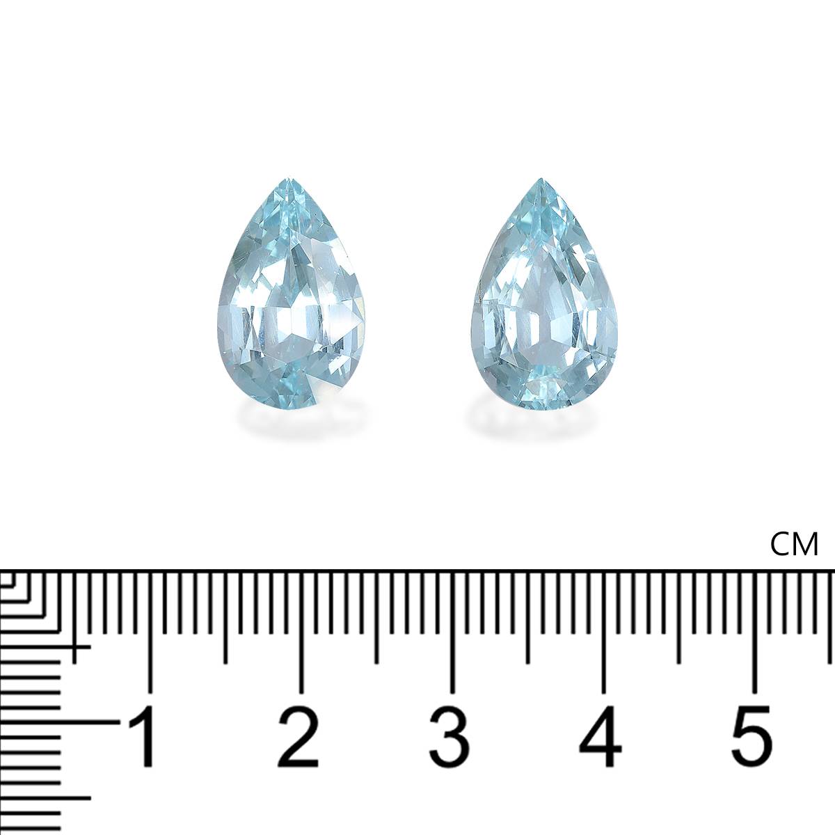 baby blue aquamarine, 10.87ct pear cut — view 4