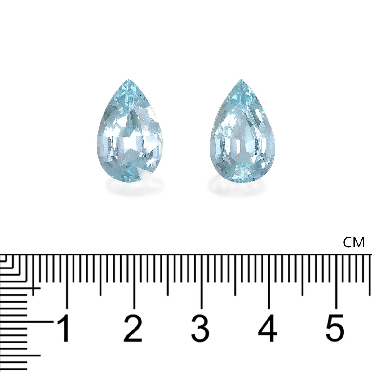 baby blue aquamarine, 10.87ct pear cut — view 4