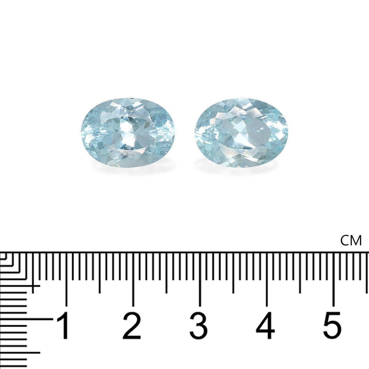 baby blue aquamarine, 10.47ct oval cut — view 4