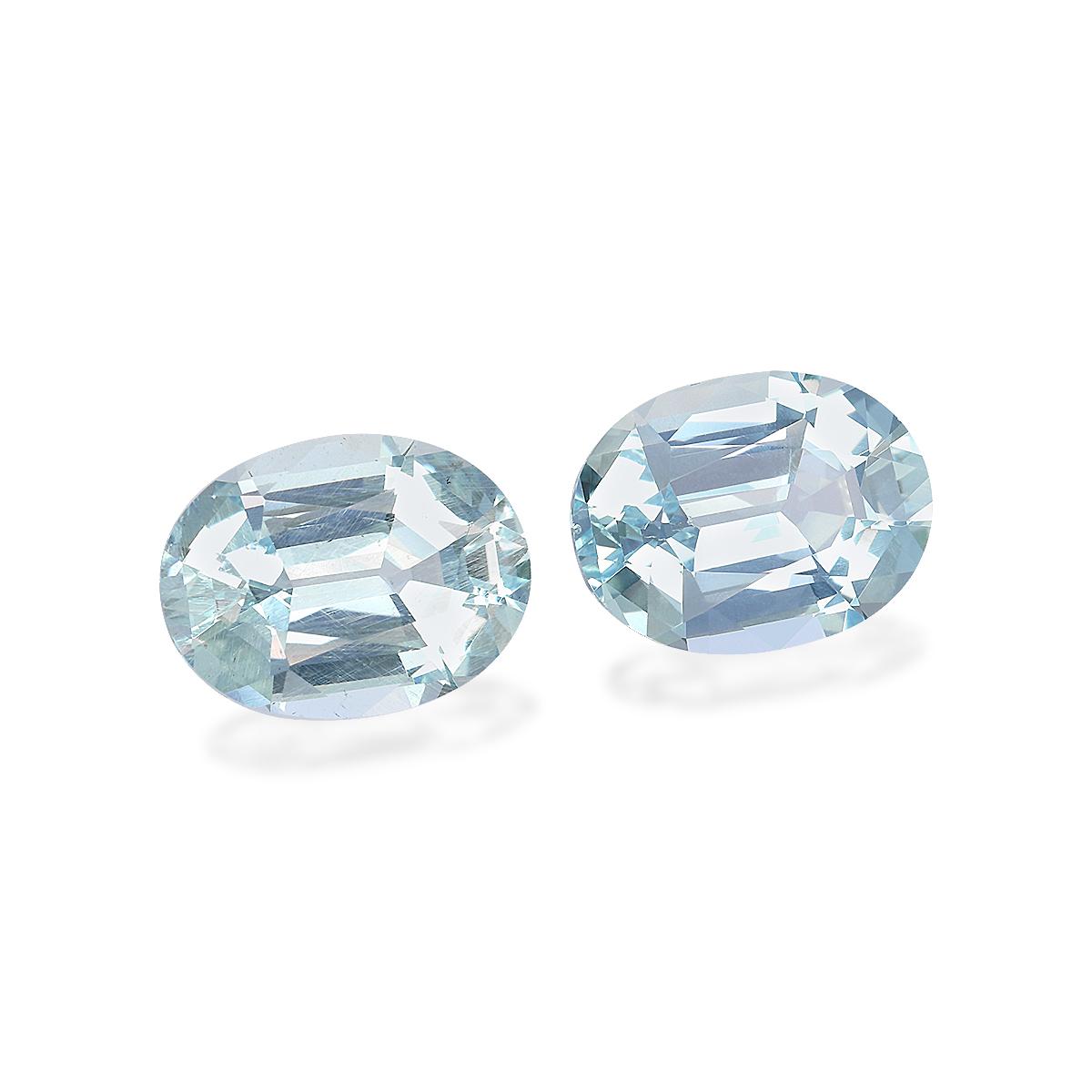 sky blue aquamarine, 7.66ct oval cut — view 3