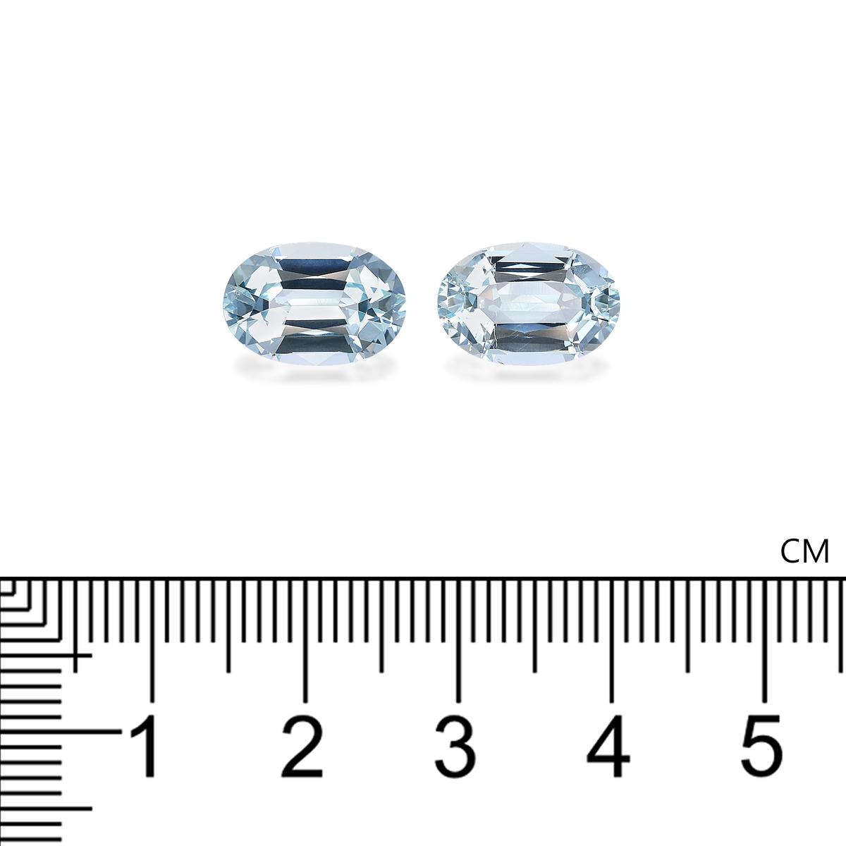 baby blue aquamarine, 6.82ct oval cut — view 4