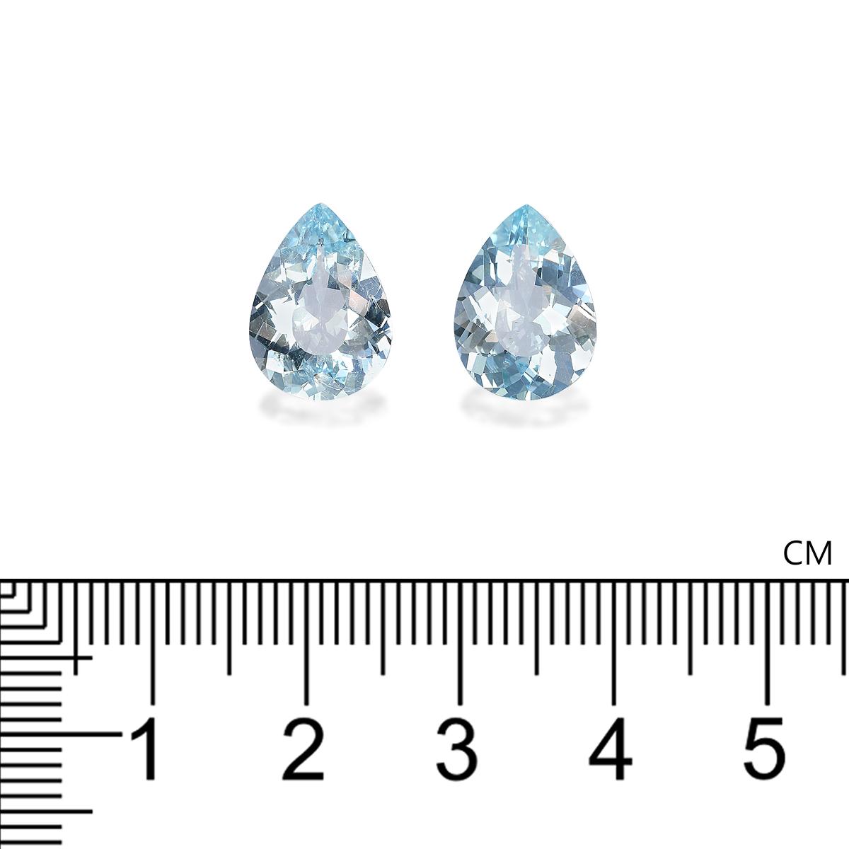 baby blue aquamarine, 6.2ct pear cut — view 4