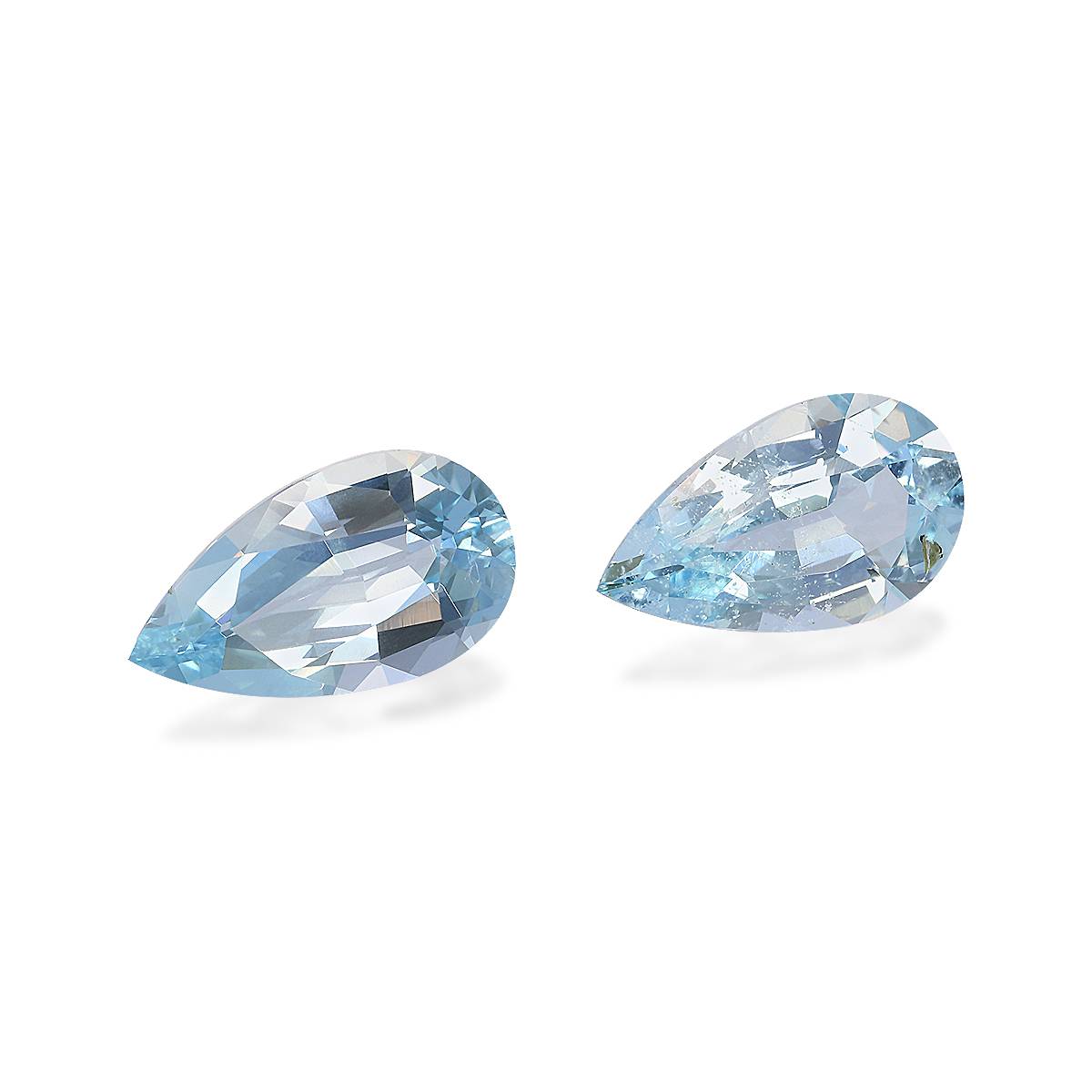 baby blue aquamarine, 5.4ct pear cut — view 3