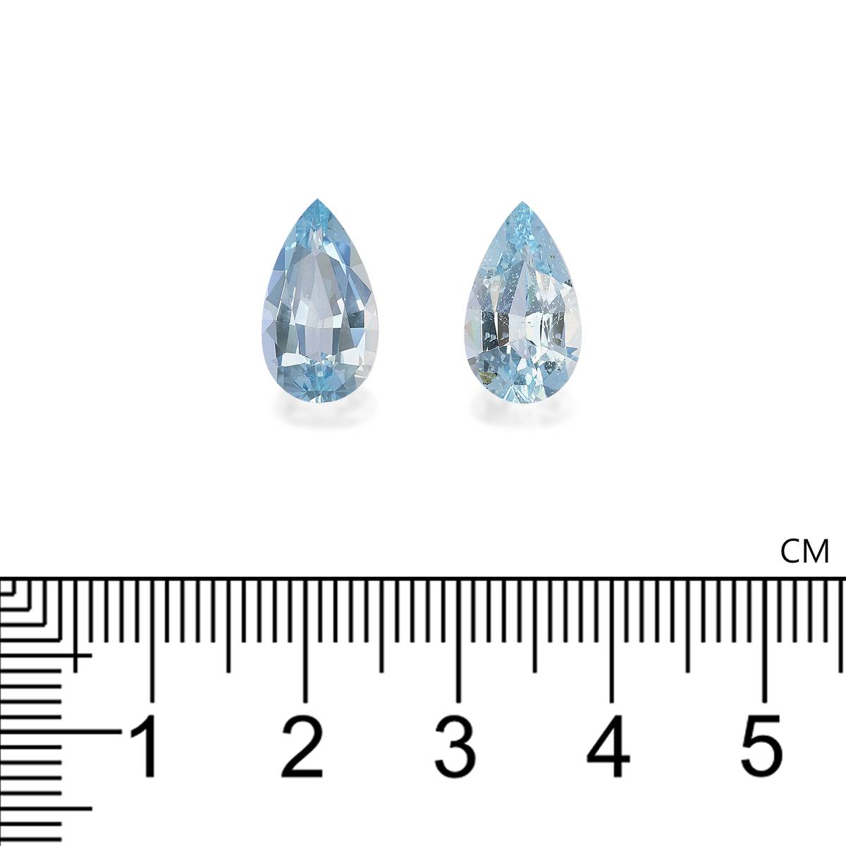 baby blue aquamarine, 5.4ct pear cut — view 4