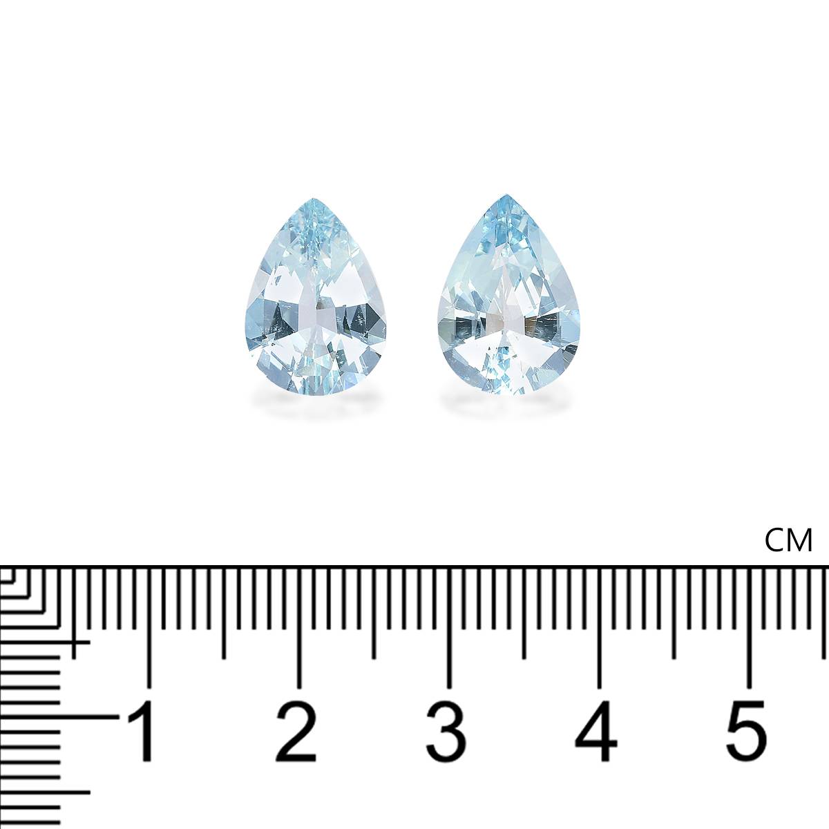 baby blue aquamarine, 7.16ct pear cut — view 4