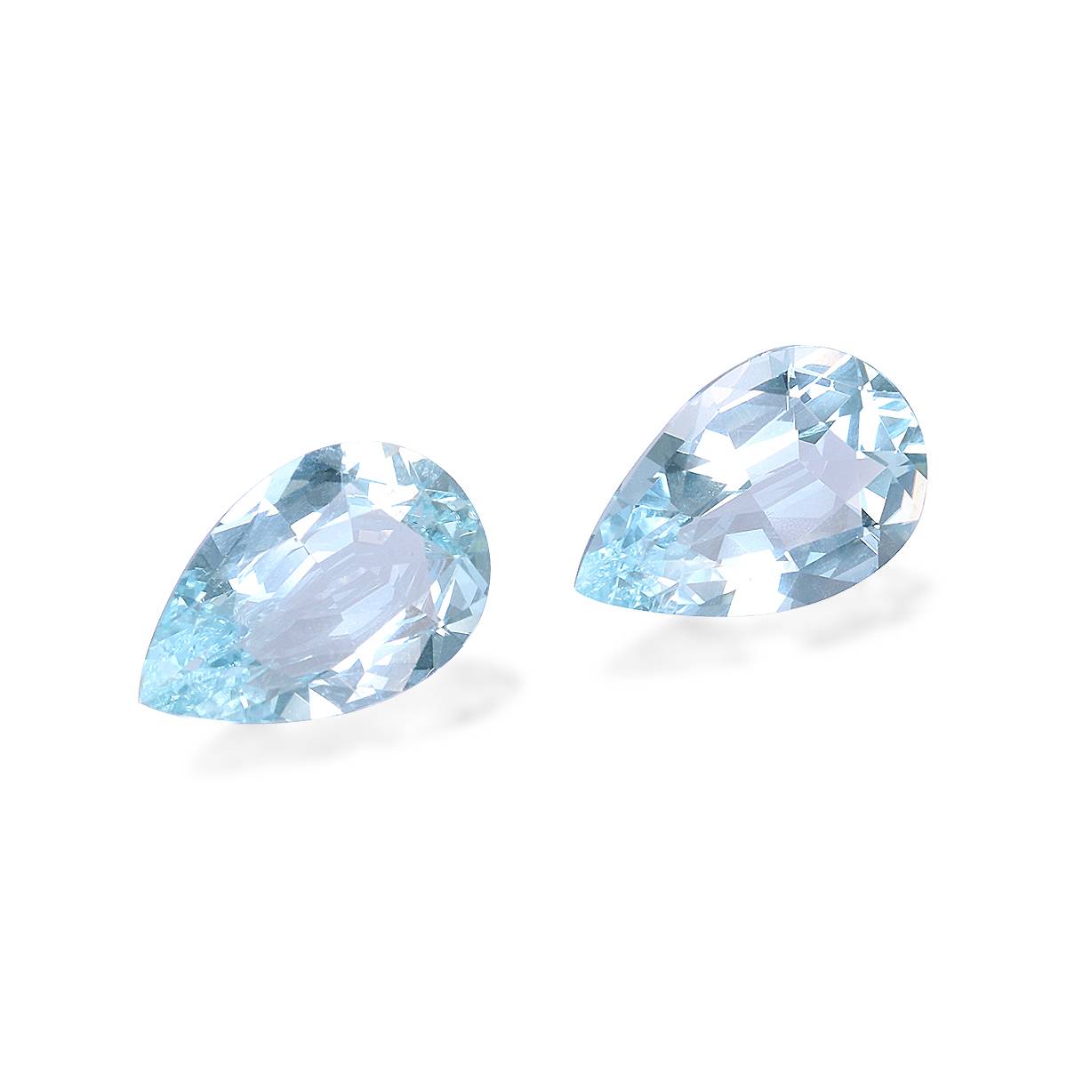 baby blue aquamarine, 5.74ct pear cut — view 3