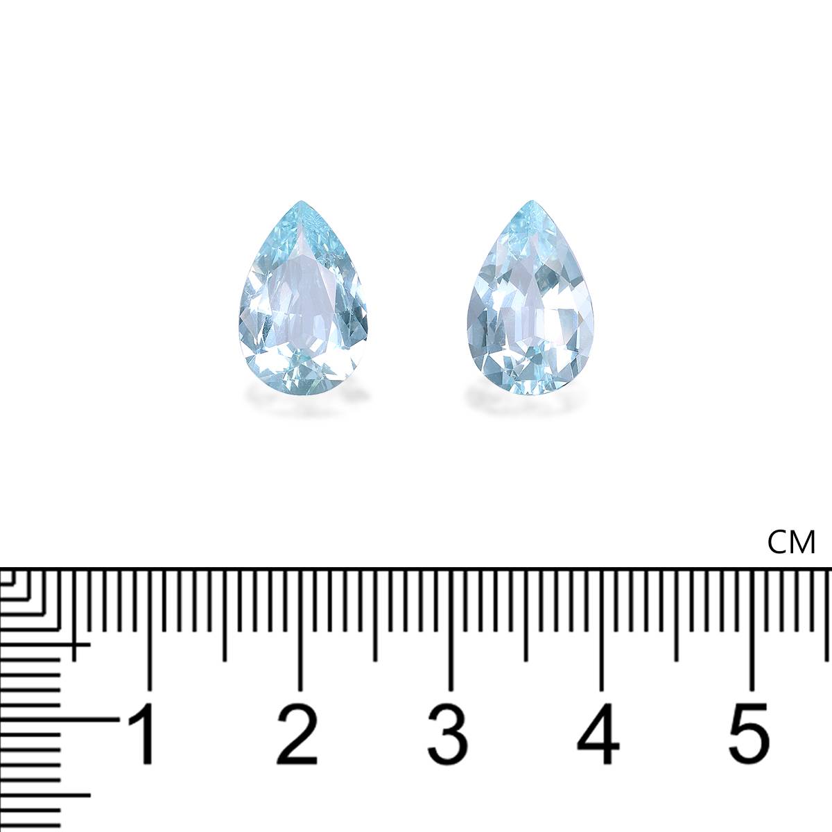baby blue aquamarine, 5.74ct pear cut — view 4