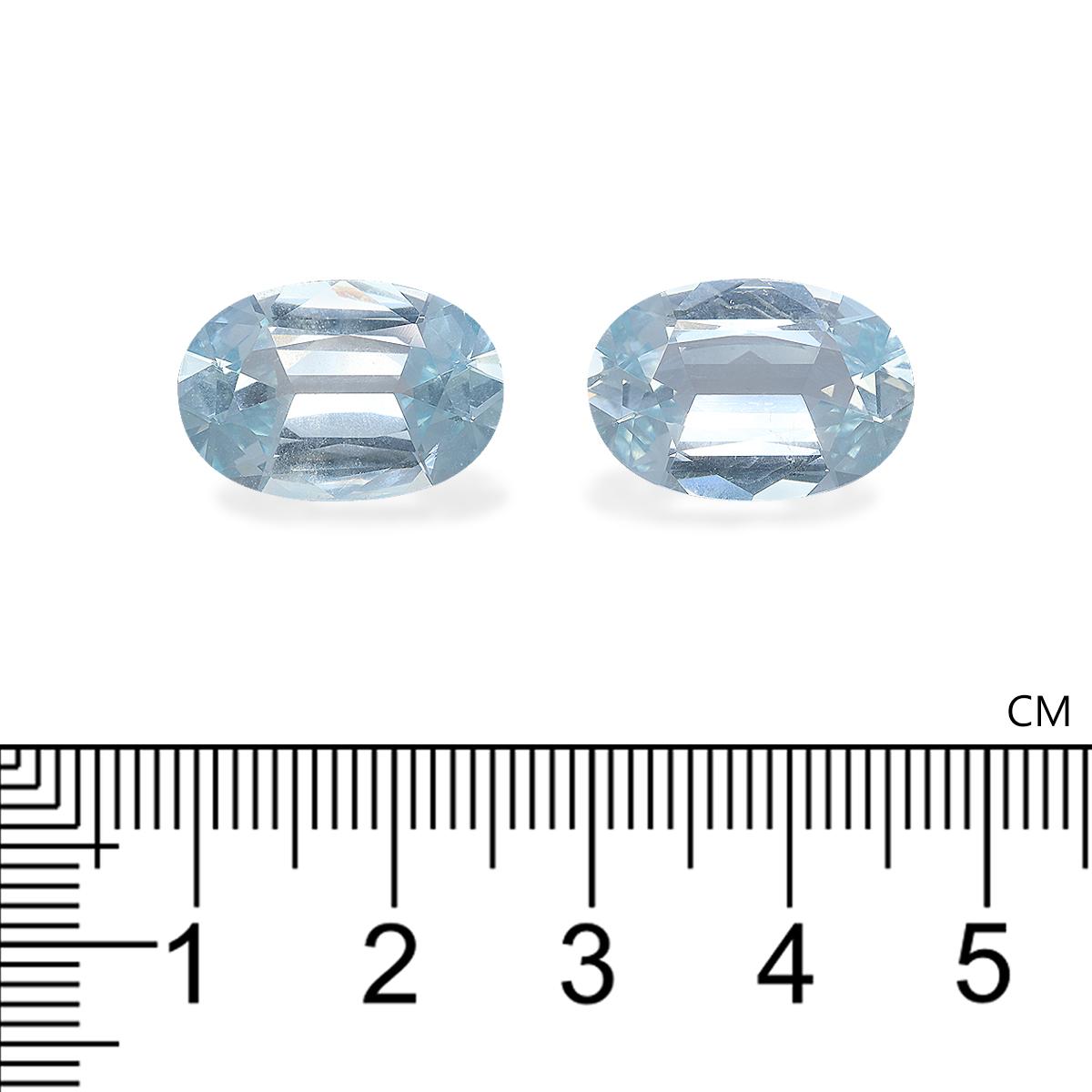 baby blue aquamarine, 13.71ct oval cut — view 4