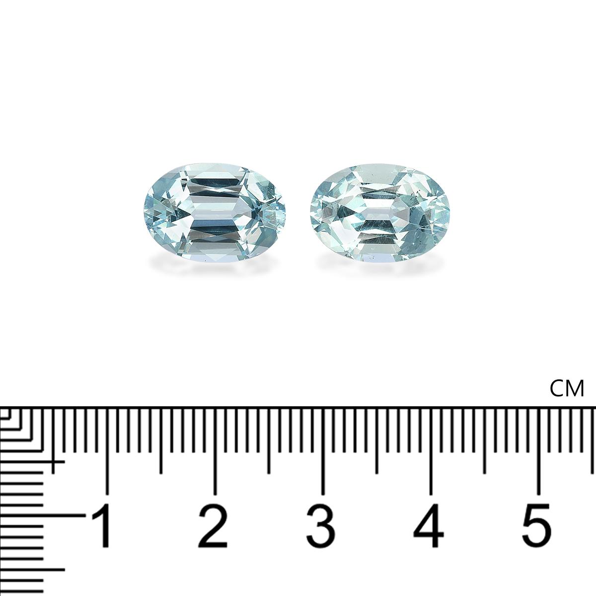 baby blue aquamarine, 9.47ct oval cut — view 4