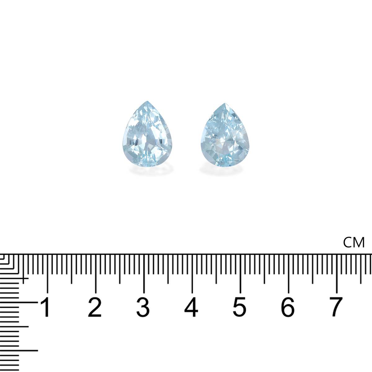 baby blue aquamarine, 9.77ct pear cut — view 4