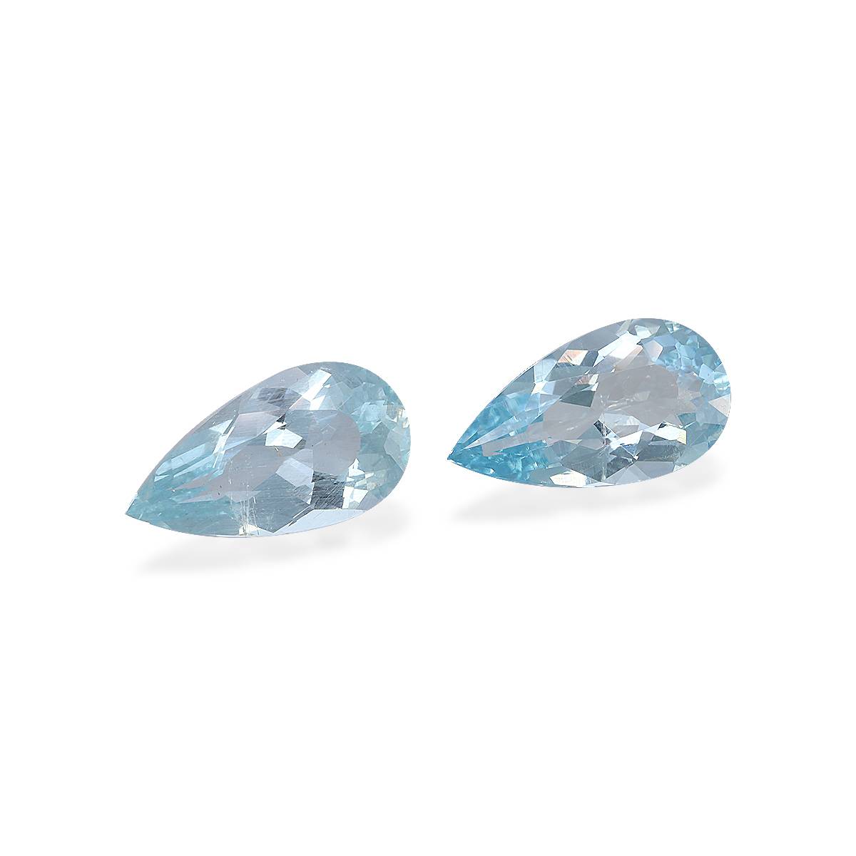 baby blue aquamarine, 8.79ct pear cut — view 3