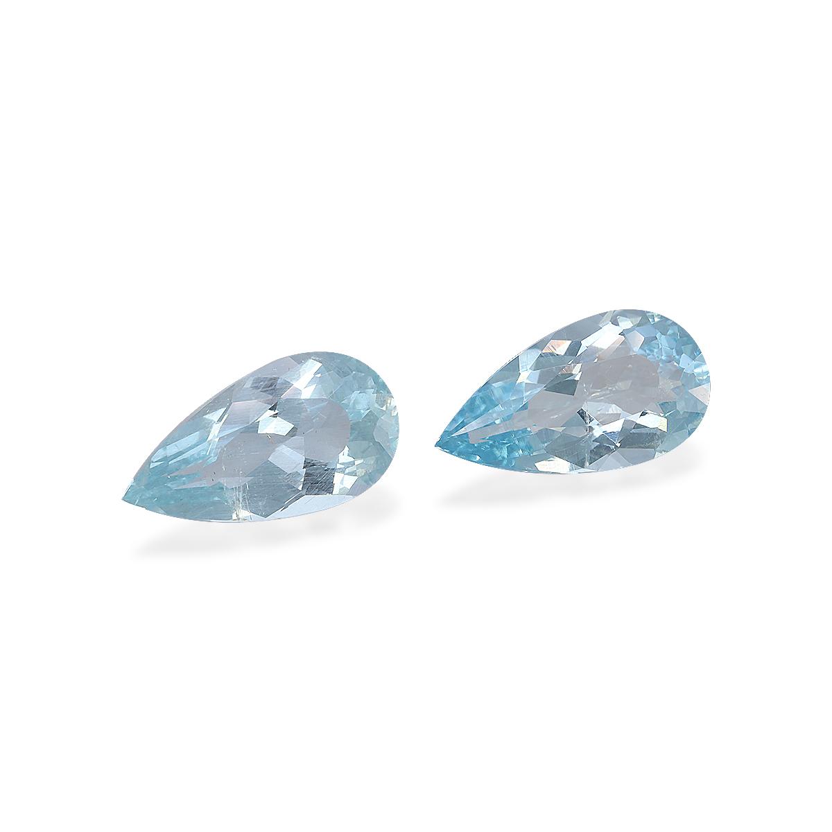 baby blue aquamarine, 8.79ct pear cut — view 3