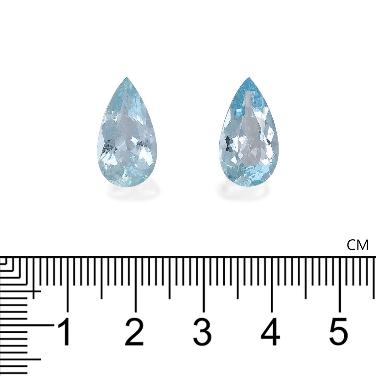 baby blue aquamarine, 8.79ct pear cut — view 4