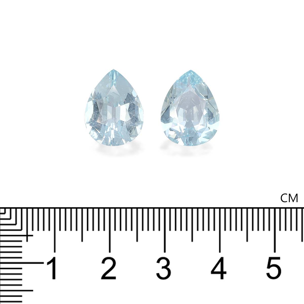 sky blue aquamarine, 9.14ct pear cut — view 4