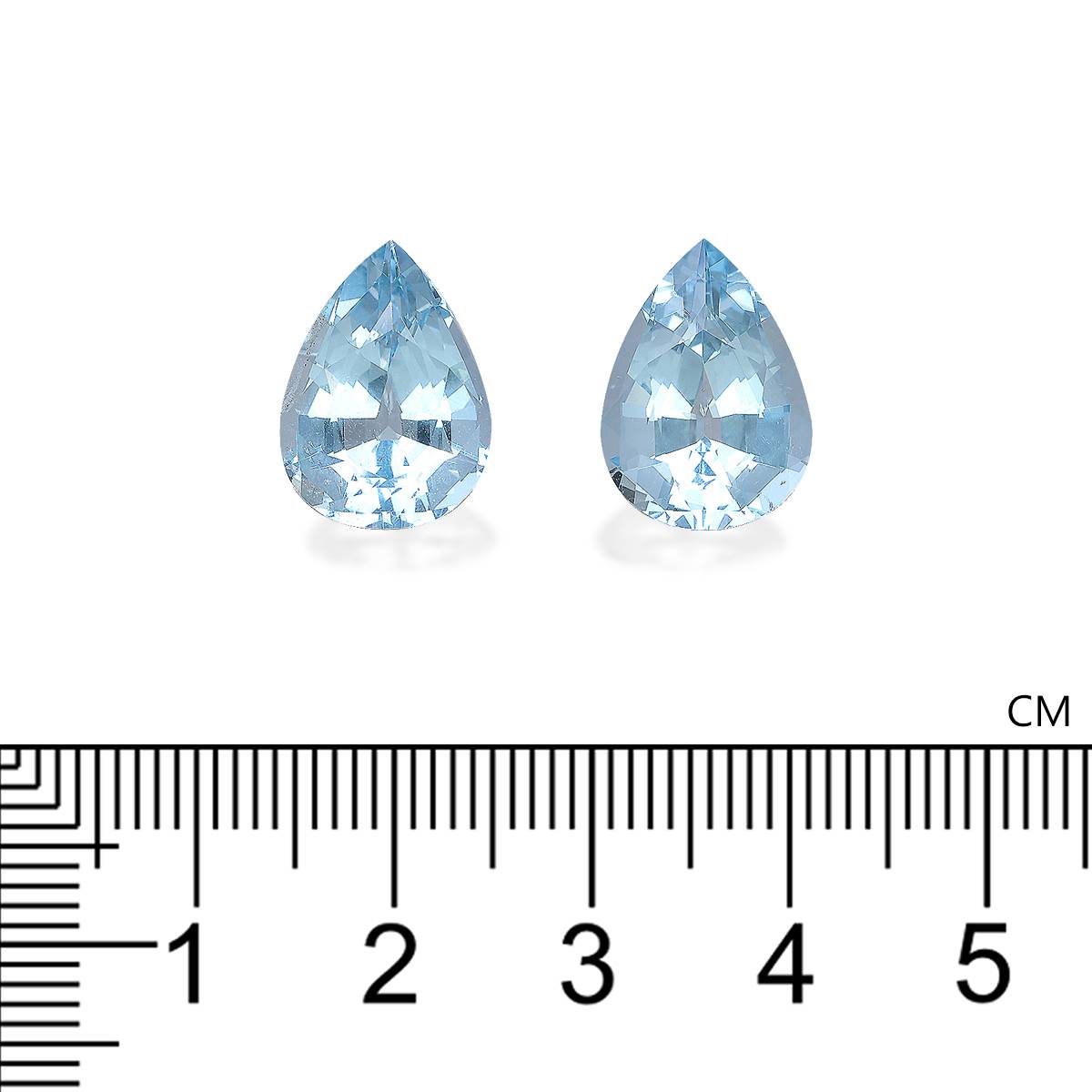 baby blue aquamarine, 11.8ct pear cut — view 4