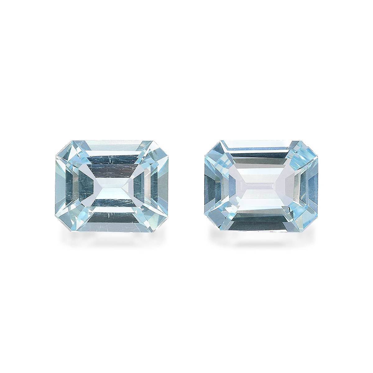 Sky Blue Aquamarine 5.51ct - 10x8mm Pair
