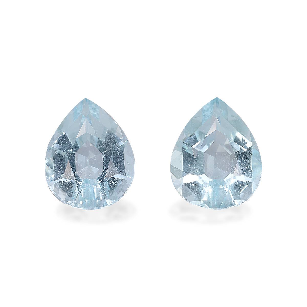 Baby Blue Aquamarine 8.2ct - 12x10mm Pair