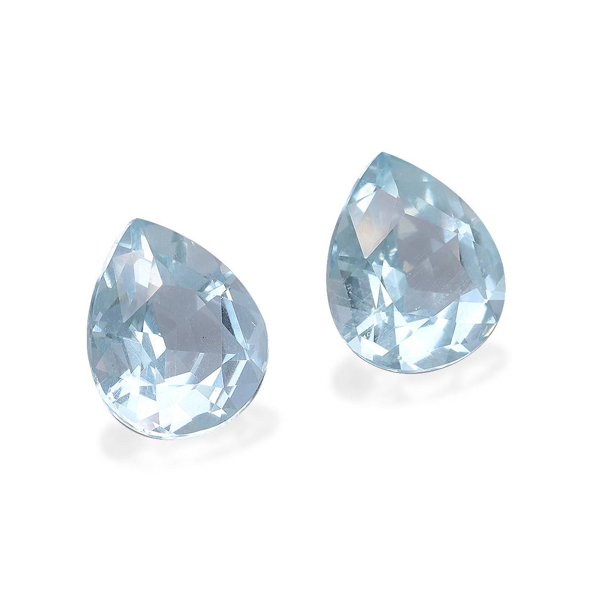 baby blue aquamarine, 8.2ct pear cut — view 3
