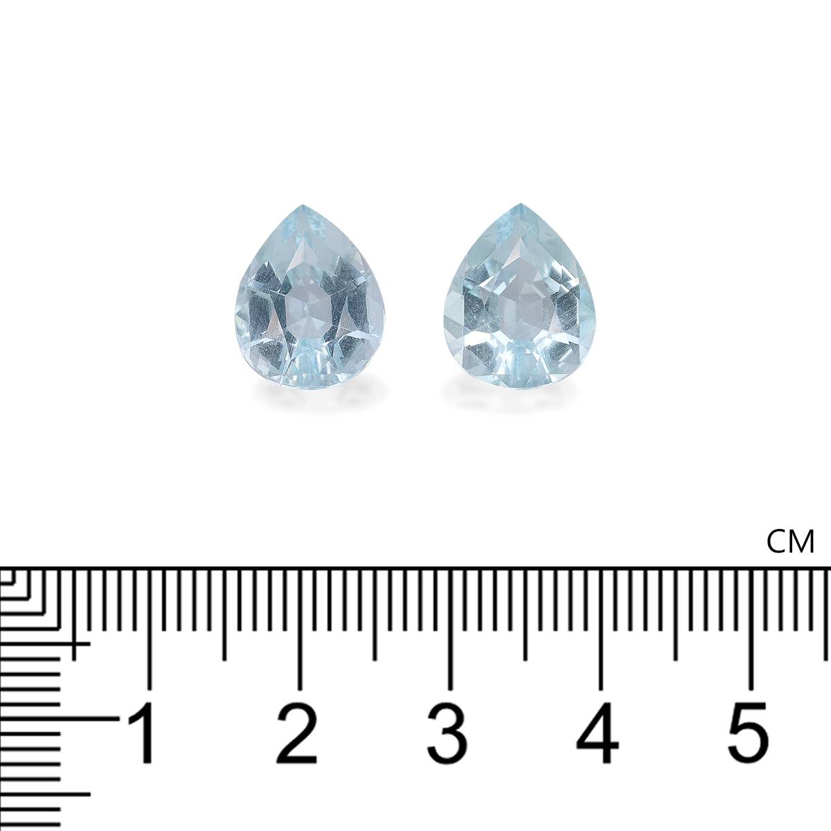 baby blue aquamarine, 8.2ct pear cut — view 4